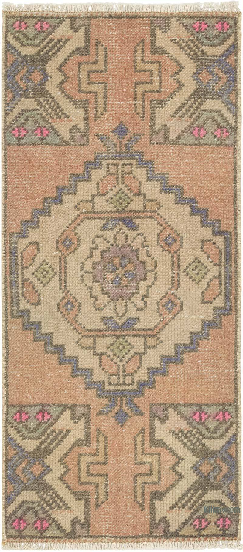 El Dokuma Vintage Halı - 42 cm x 94 cm - K0083203
