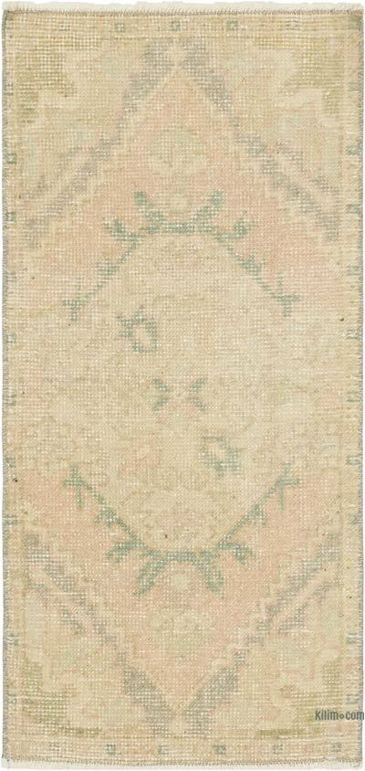 Vintage Turkish Hand-Knotted Rug - 1' 7" x 3' 3" (19" x 39")