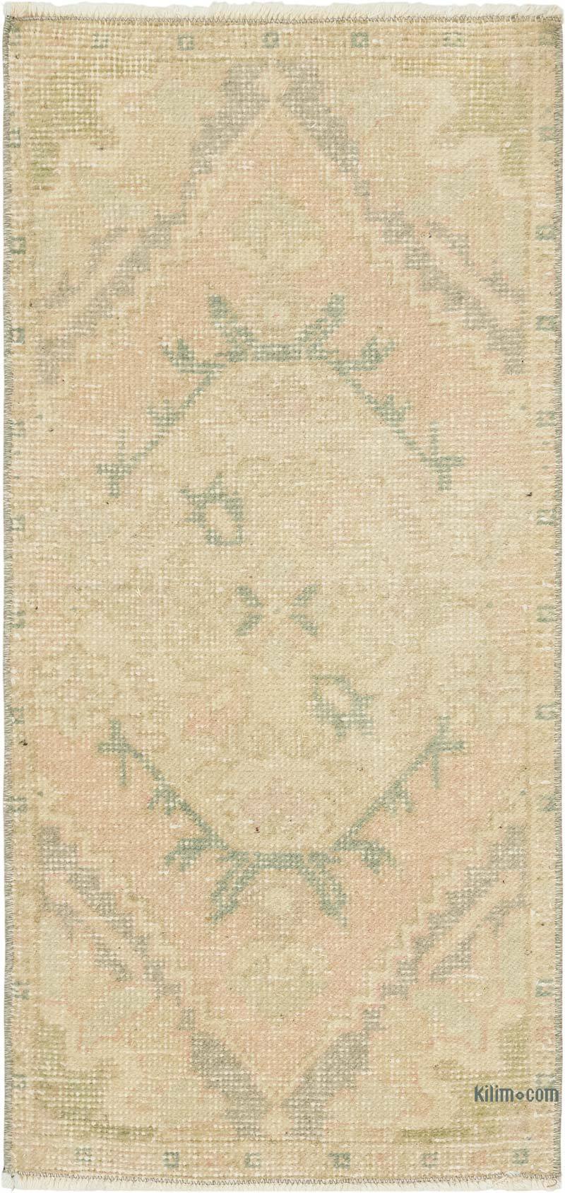 Alfombra Vintage Turca Anudada a Mano - 47 cm x 100 cm - K0083204