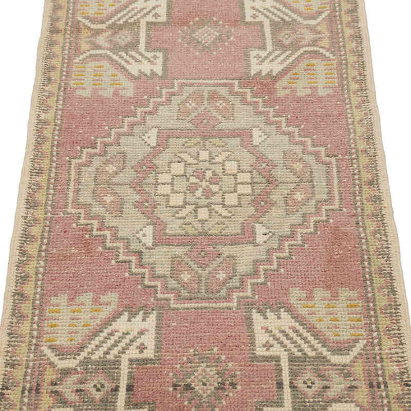 El Dokuma Vintage Halı - 49 cm x 96 cm - K0083207