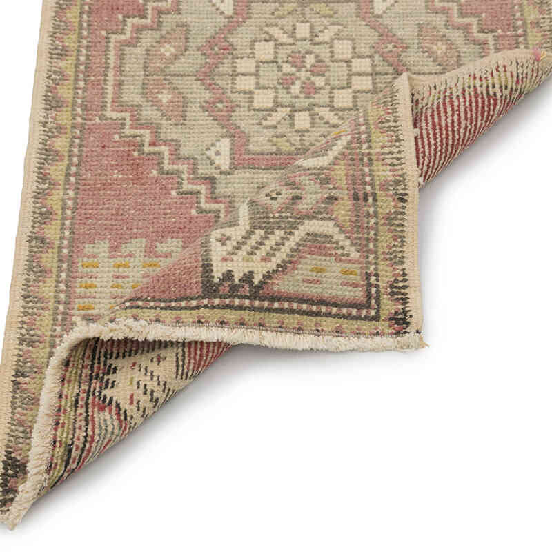 El Dokuma Vintage Halı - 49 cm x 96 cm - K0083207