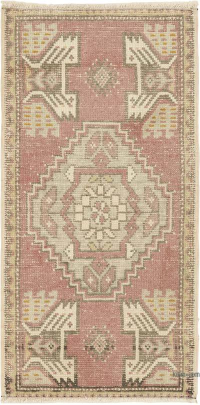 El Dokuma Vintage Halı - 49 cm x 96 cm