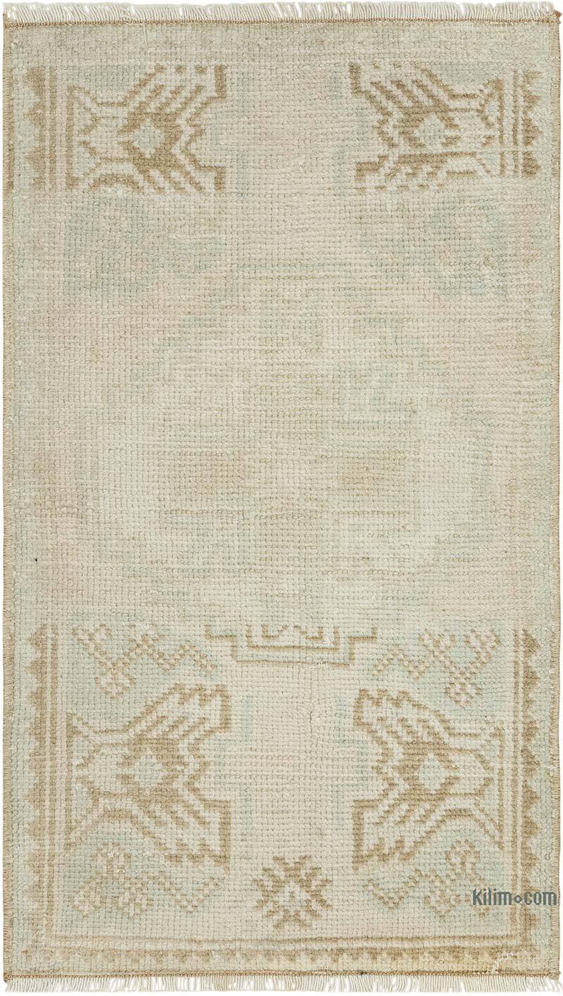 Alfombra Vintage Turca Anudada a Mano - 47 cm x 82 cm - K0083208