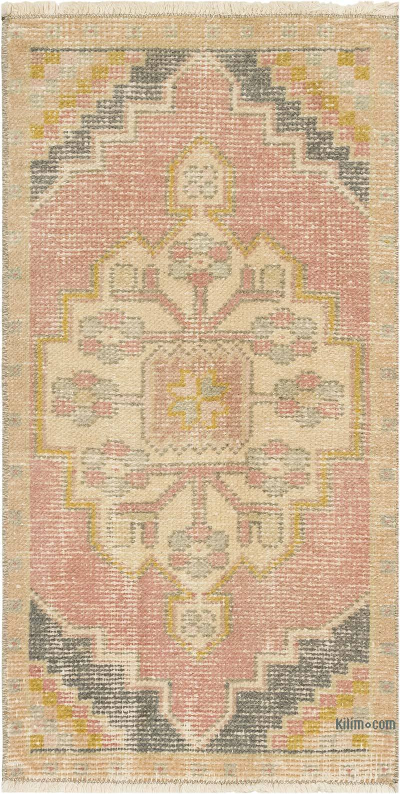 Vintage Turkish Hand-Knotted Rug - 1' 7" x 3' 1" (19" x 37") - K0083209