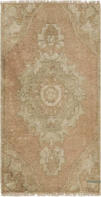 Vintage Turkish Hand-Knotted Rug - 1' 7" x 2' 11" (19" x 35")