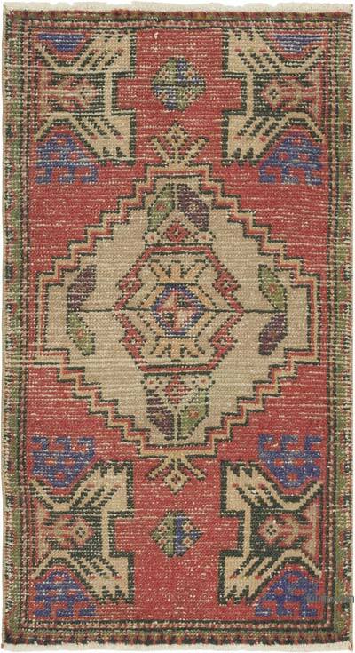 El Dokuma Vintage Halı - 50 cm x 92 cm