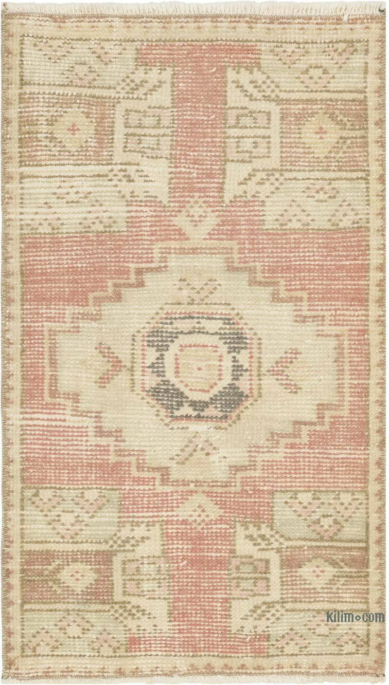 Alfombra Vintage Turca Anudada a Mano - 48 cm x 82 cm - K0083215