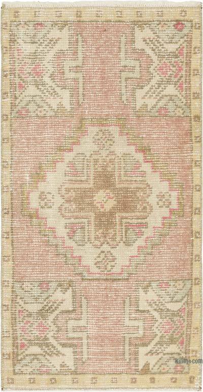Vintage Turkish Hand-Knotted Rug - 1' 6" x 2' 11" (18" x 35")