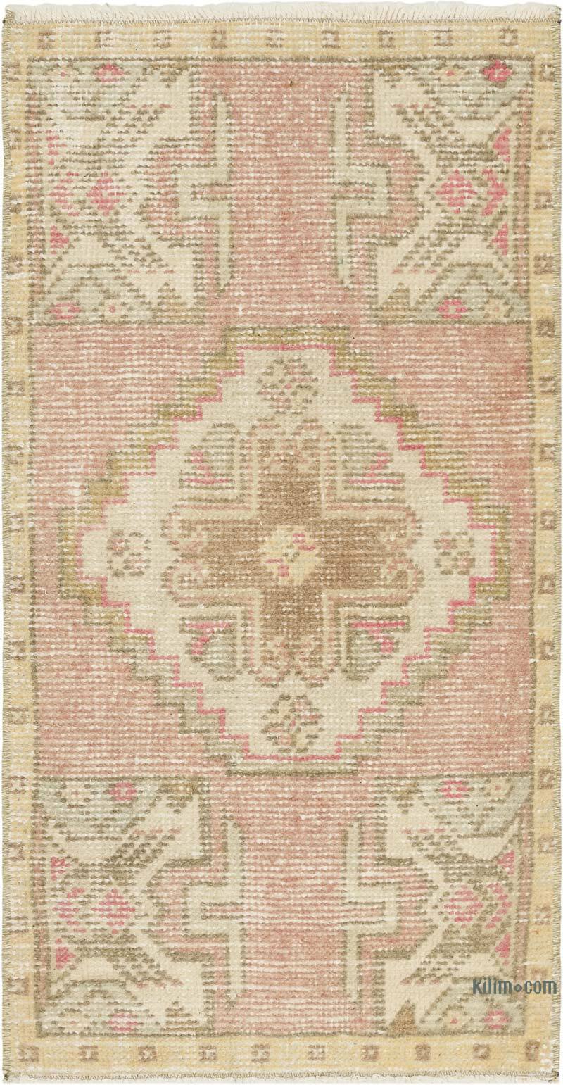 Alfombra Vintage Turca Anudada a Mano - 46 cm x 89 cm - K0083216