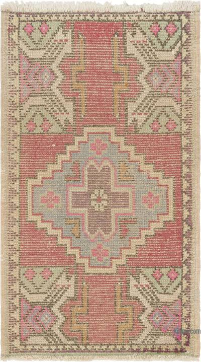 El Dokuma Vintage Halı - 53 cm x 90 cm