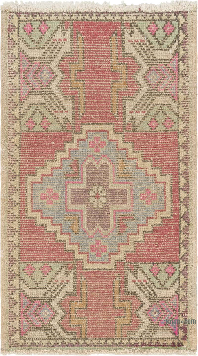 Alfombra Vintage Turca Anudada a Mano - 53 cm x 90 cm - K0083217
