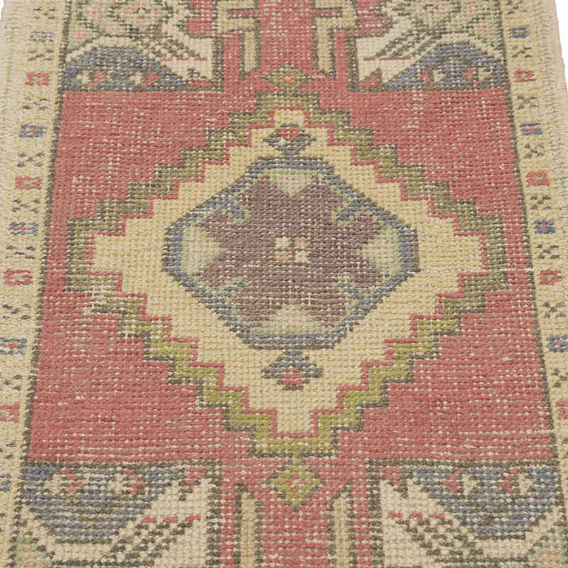 Alfombra Vintage Turca Anudada a Mano - 52 cm x 96 cm - K0083219