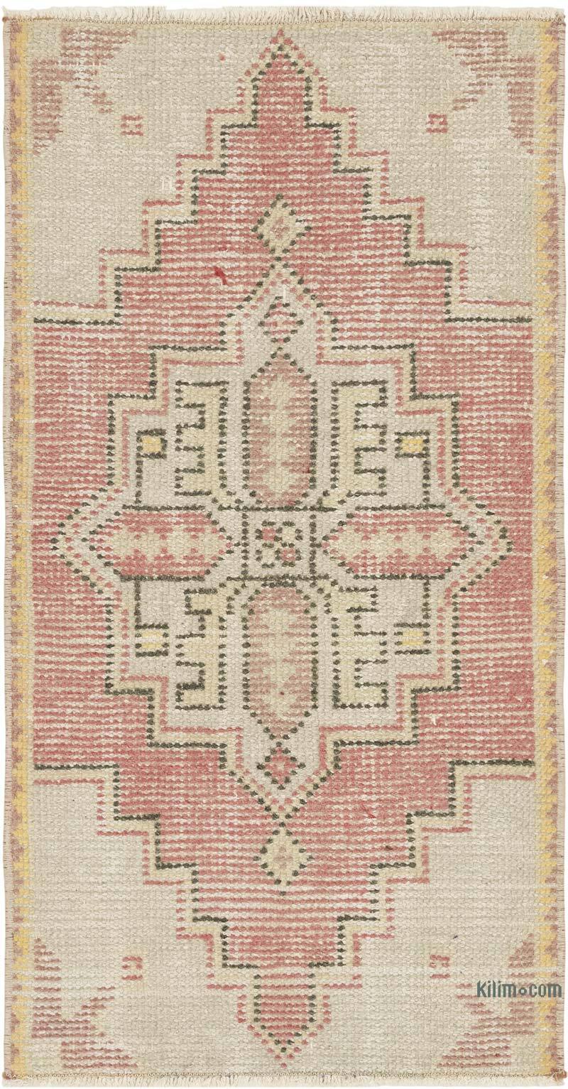 Vintage Turkish Hand-Knotted Rug - 1' 7" x 3'  (19" x 36") - K0083220