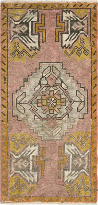 El Dokuma Vintage Halı - 50 cm x 101 cm