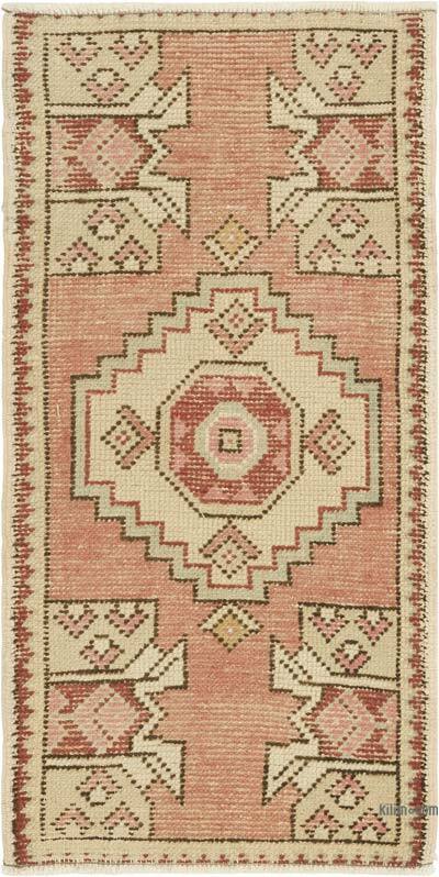 Vintage Turkish Hand-Knotted Rug - 1' 8" x 3' 2" (20" x 38")