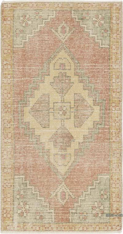Vintage Turkish Hand-Knotted Rug - 1' 8" x 3' 2" (20" x 38")