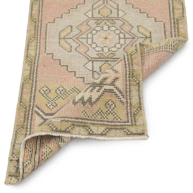 Alfombra Vintage Turca Anudada a Mano - 50 cm x 99 cm - K0083224