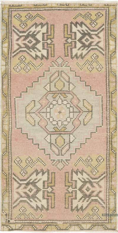 Alfombra Vintage Turca Anudada a Mano - 50 cm x 99 cm