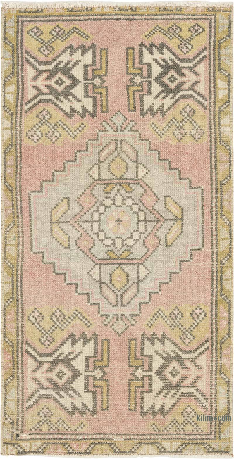 Alfombra Vintage Turca Anudada a Mano - 50 cm x 99 cm - K0083224