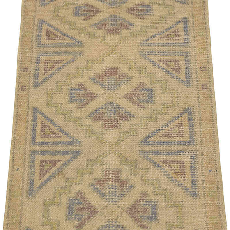 El Dokuma Vintage Halı - 48 cm x 101 cm - K0083226