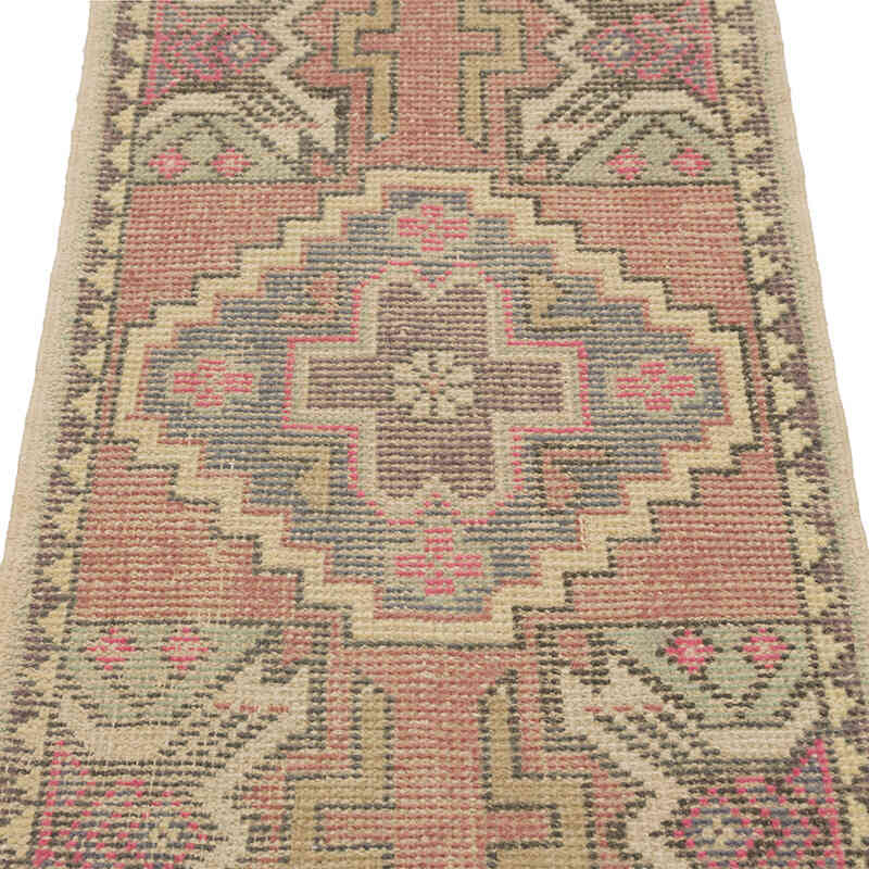 Alfombra Vintage Turca Anudada a Mano - 53 cm x 97 cm - K0083228