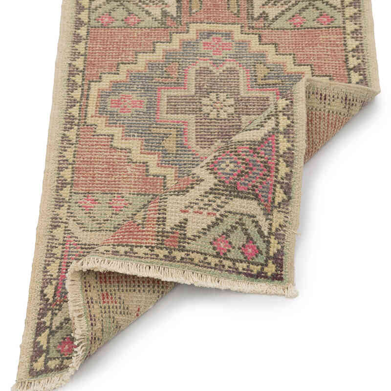 Alfombra Vintage Turca Anudada a Mano - 53 cm x 97 cm - K0083228