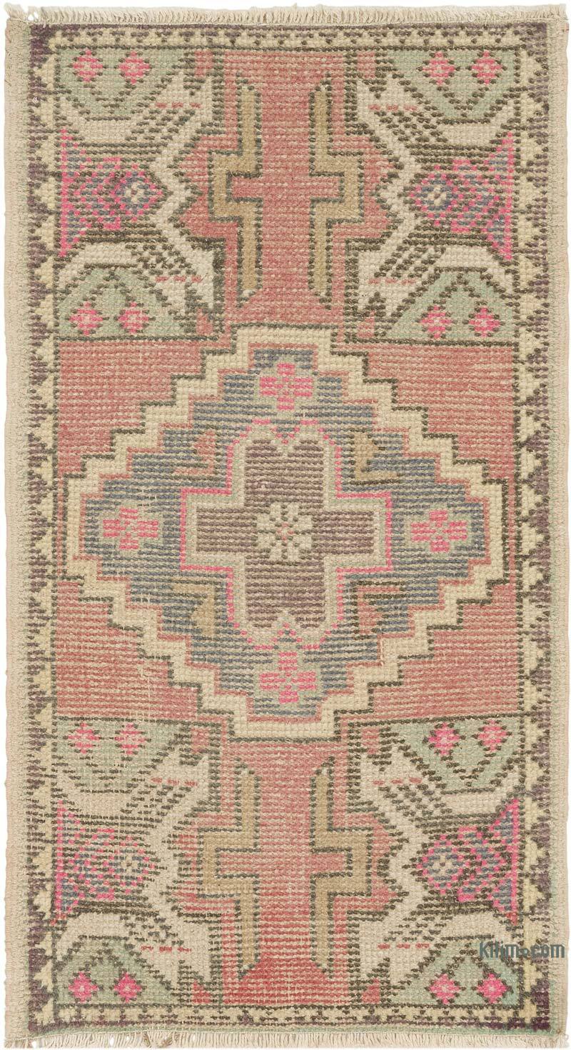 Alfombra Vintage Turca Anudada a Mano - 53 cm x 97 cm - K0083228