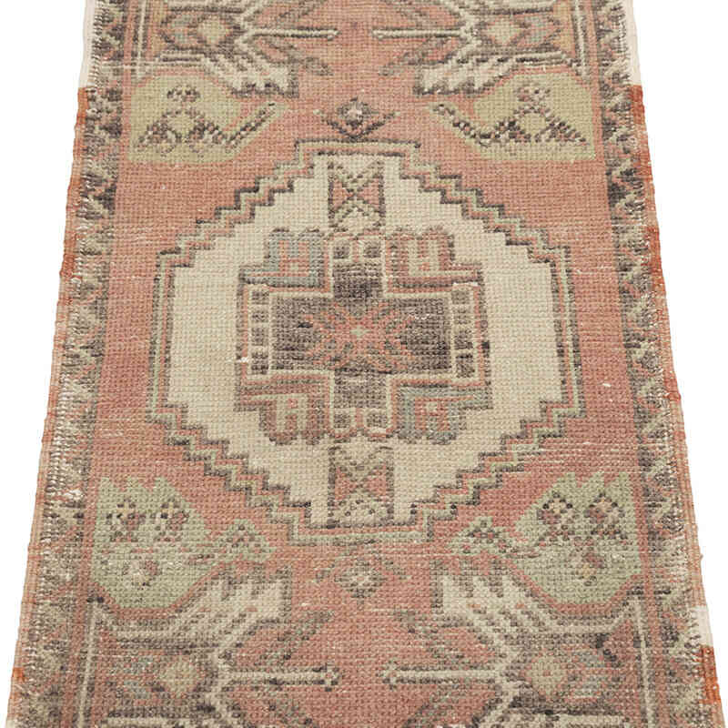 Vintage Turkish Hand-Knotted Rug - 1' 7" x 3' 1" (19" x 37") - K0083229
