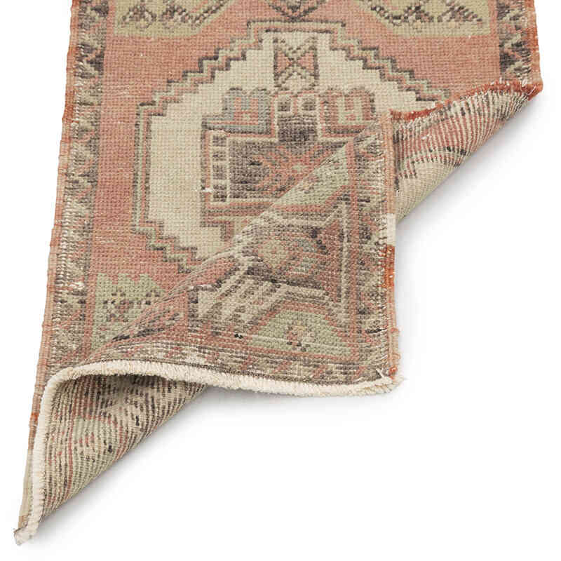 Vintage Turkish Hand-Knotted Rug - 1' 7" x 3' 1" (19" x 37") - K0083229