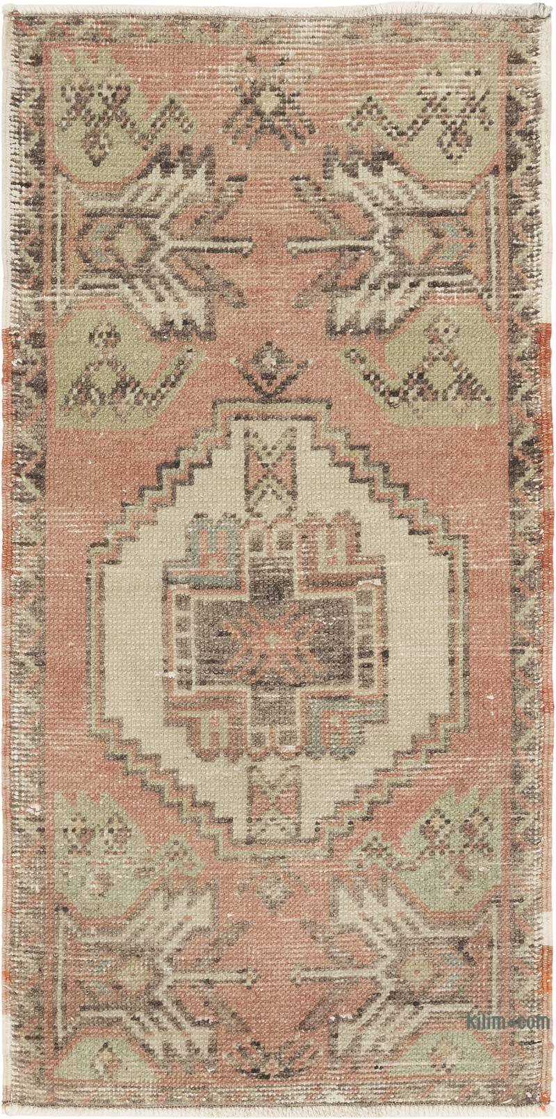 Vintage Turkish Hand-Knotted Rug - 1' 7" x 3' 1" (19" x 37") - K0083229