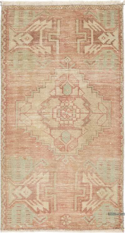 Vintage Turkish Hand-Knotted Rug - 1' 7" x 2' 10" (19" x 34")