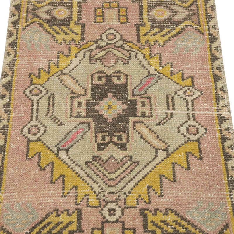 El Dokuma Vintage Halı - 46 cm x 93 cm - K0083232