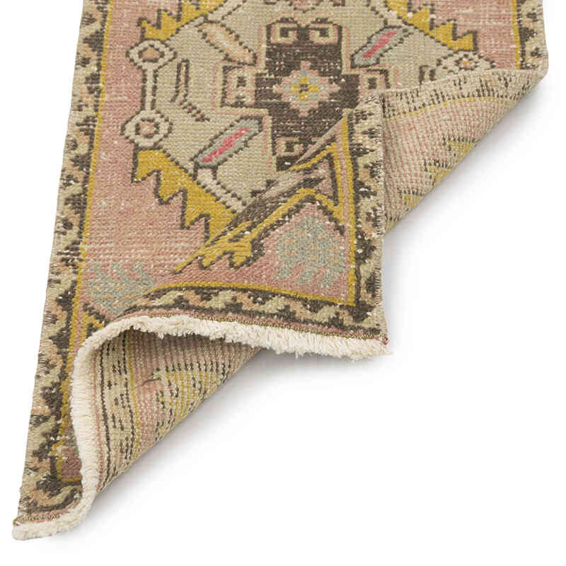El Dokuma Vintage Halı - 46 cm x 93 cm - K0083232