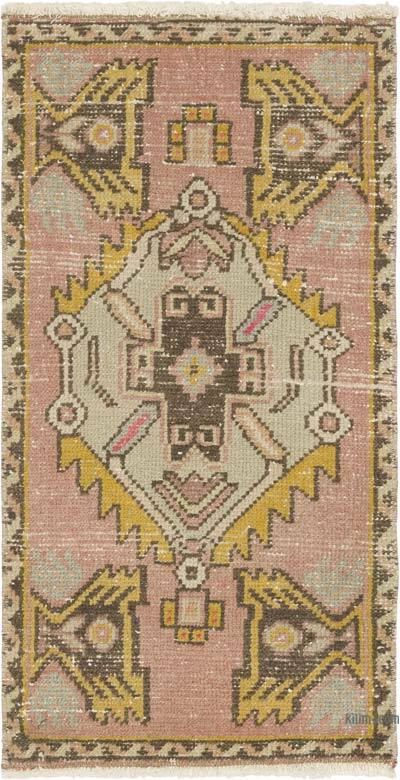 El Dokuma Vintage Halı - 46 cm x 93 cm