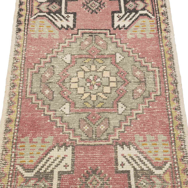 El Dokuma Vintage Halı - 50 cm x 96 cm - K0083233