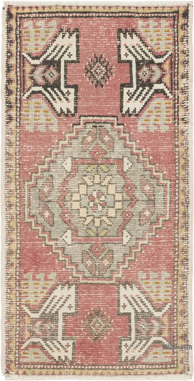 El Dokuma Vintage Halı - 50 cm x 96 cm - K0083233
