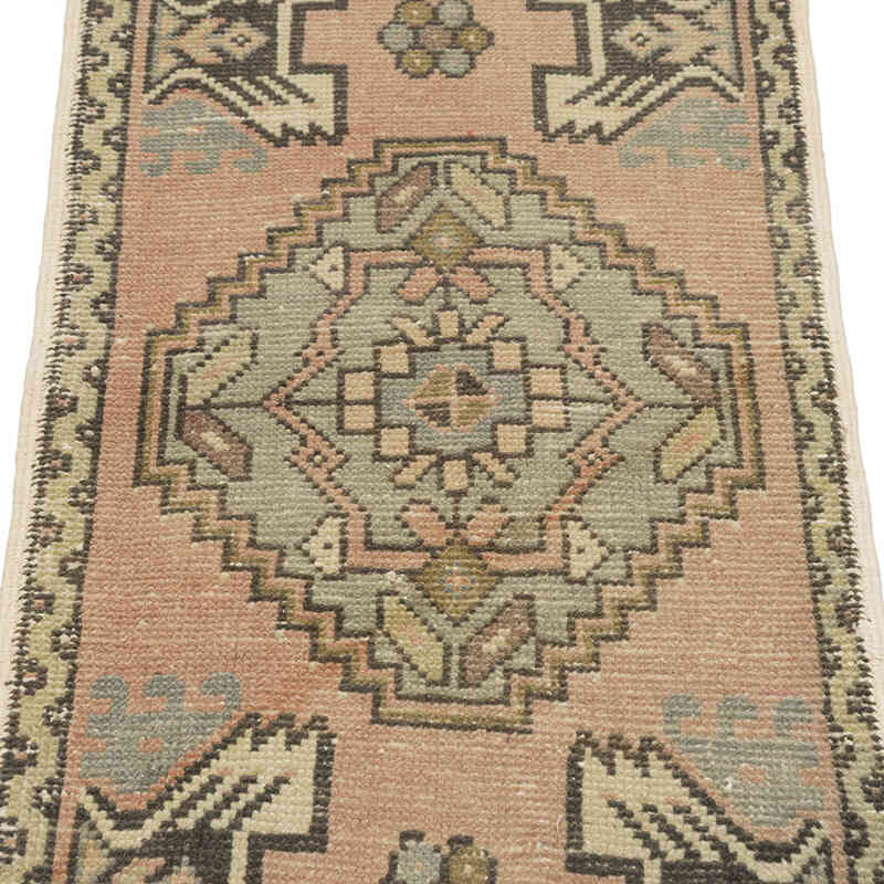 El Dokuma Vintage Halı - 48 cm x 101 cm - K0083234