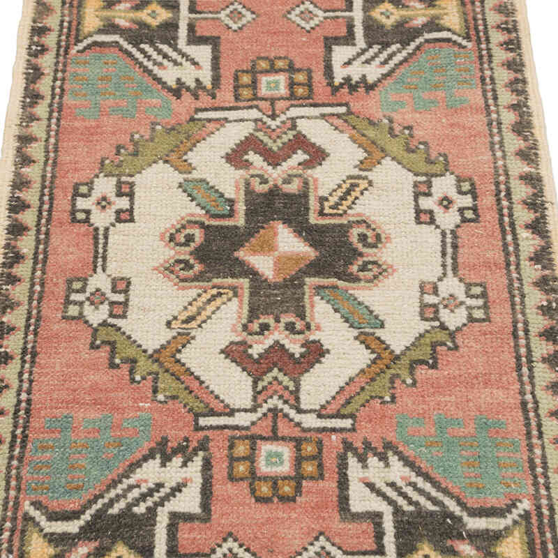 Vintage Turkish Hand-Knotted Rug - 1' 7" x 3' 1" (19" x 37") - K0083235