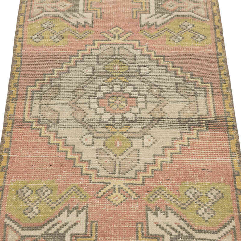 El Dokuma Vintage Halı - 47 cm x 103 cm - K0083236