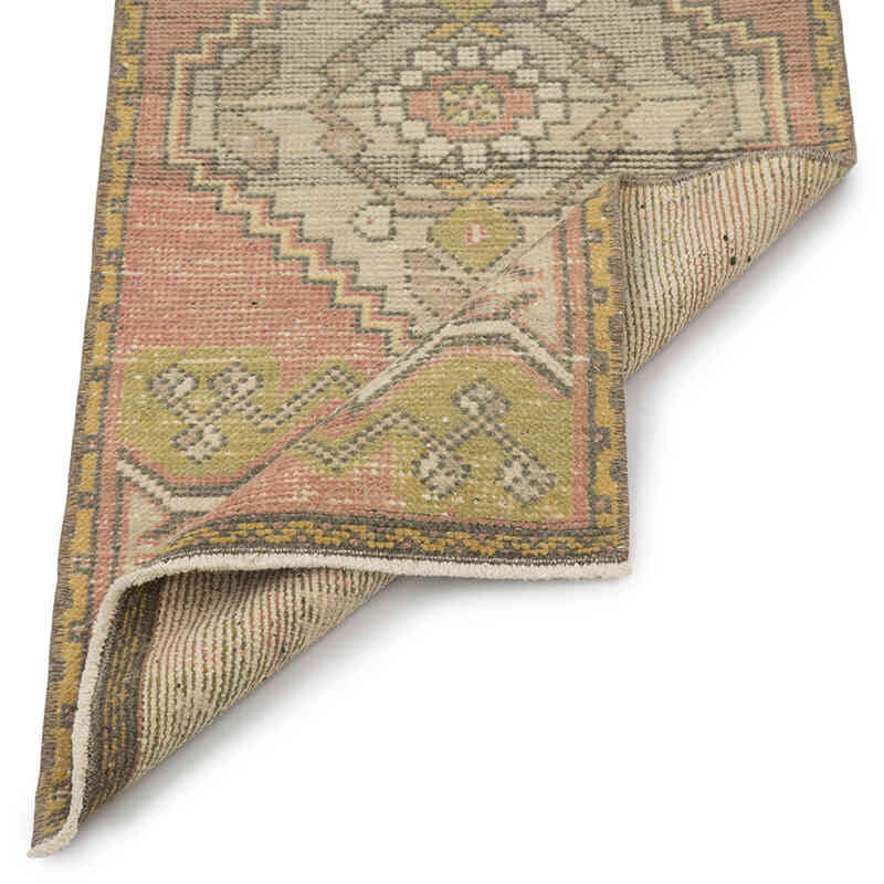 El Dokuma Vintage Halı - 47 cm x 103 cm - K0083236