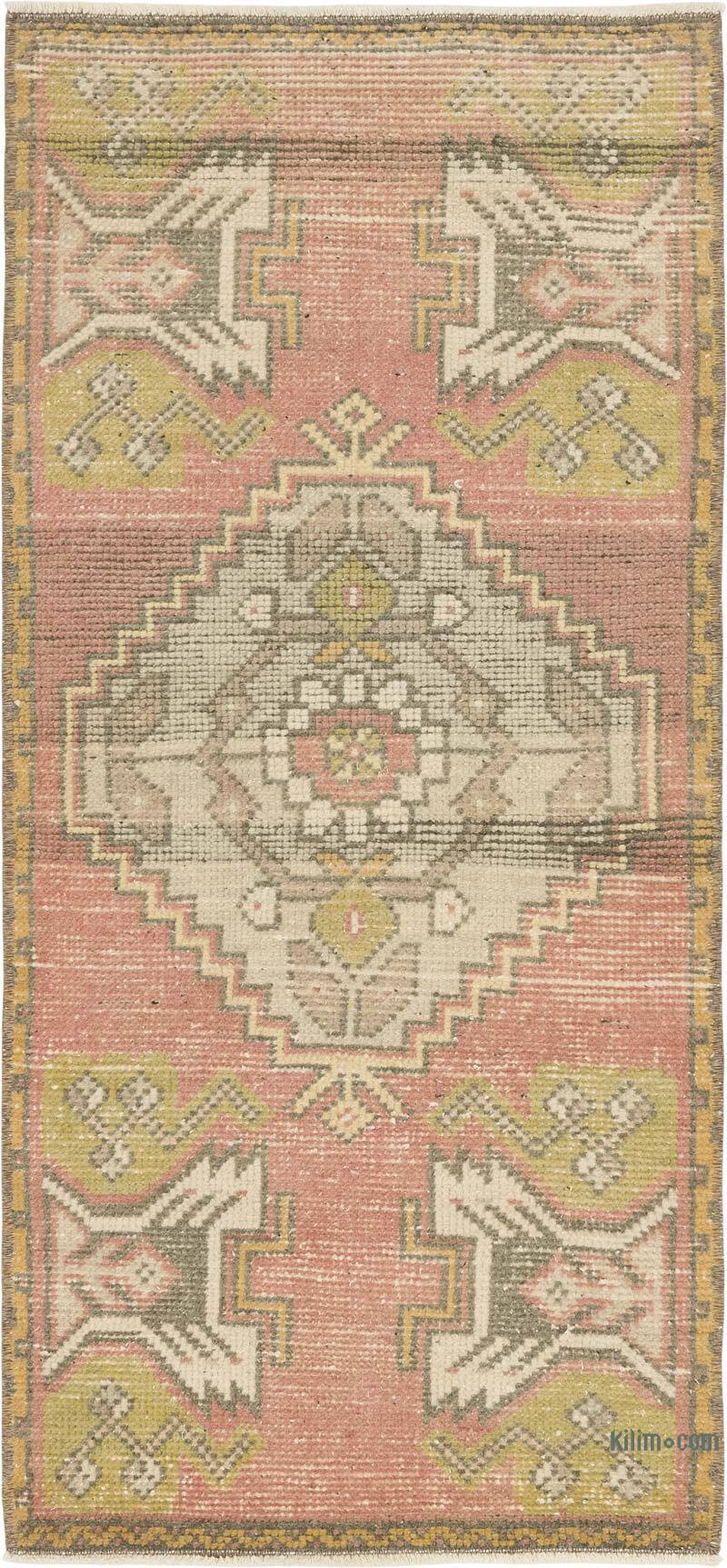 El Dokuma Vintage Halı - 47 cm x 103 cm - K0083236