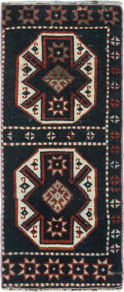 Vintage Turkish Hand-Knotted Rug - 1' 2" x 2' 9" (14" x 33")