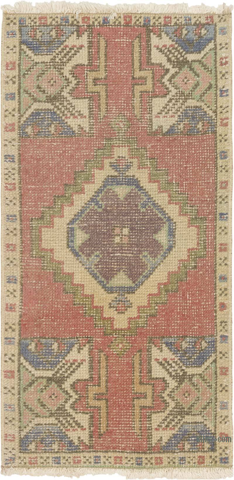 El Dokuma Vintage Halı - 48 cm x 95 cm - K0083239