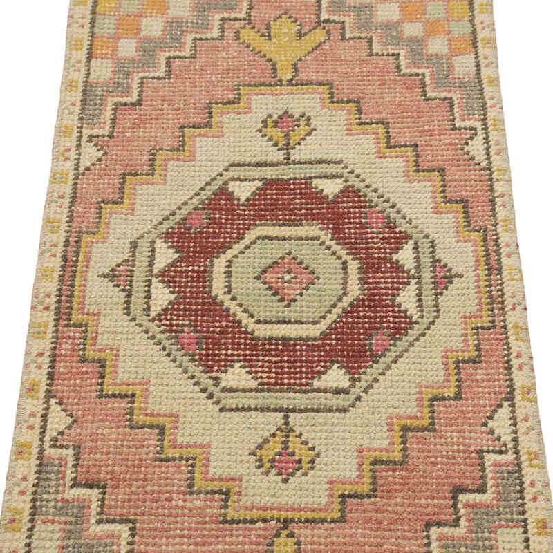 Vintage Turkish Hand-Knotted Rug - 1' 5" x 3'  (17" x 36") - K0083240