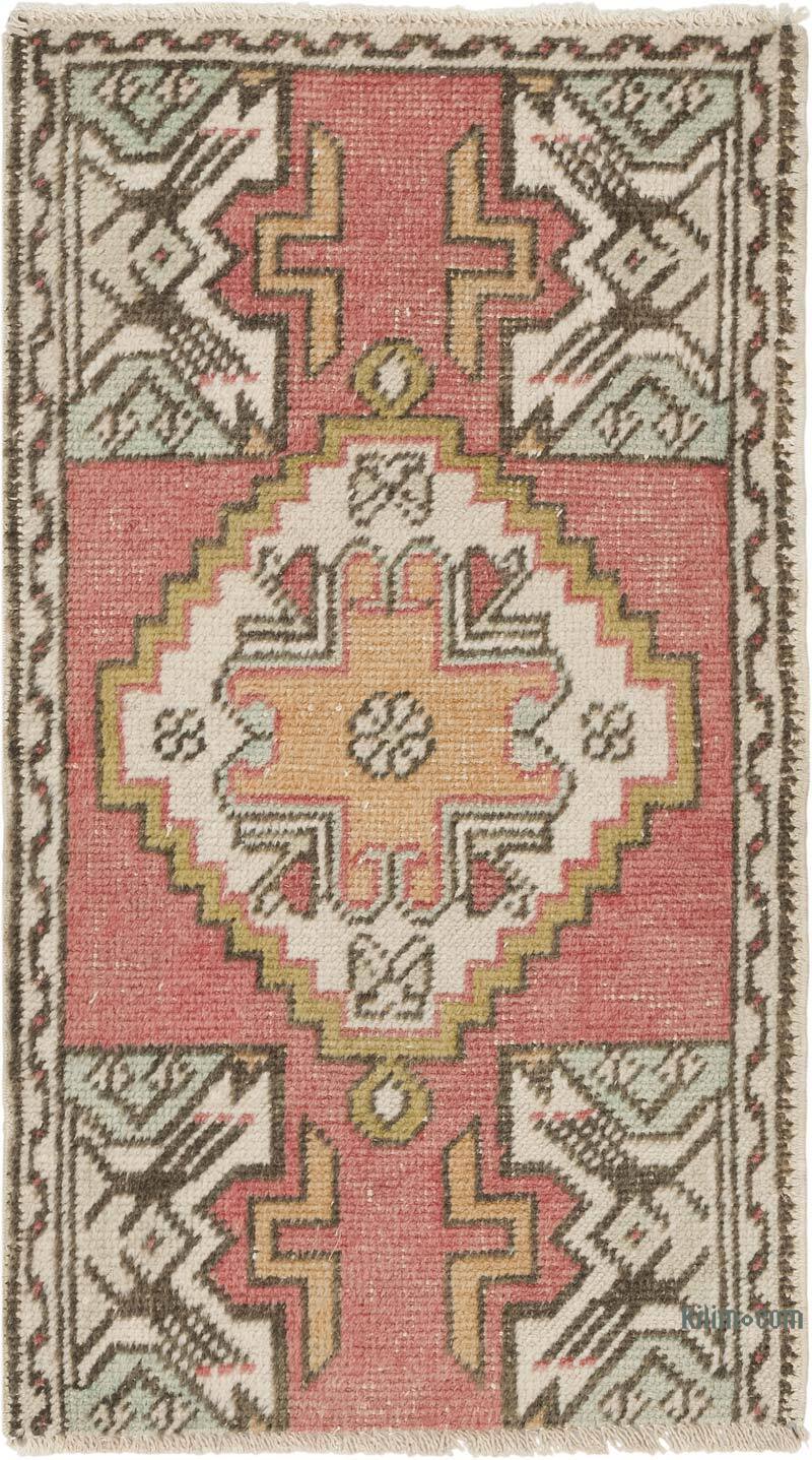 Vintage Turkish Hand-Knotted Rug - 1' 7" x 2' 10" (19" x 34") - K0083241