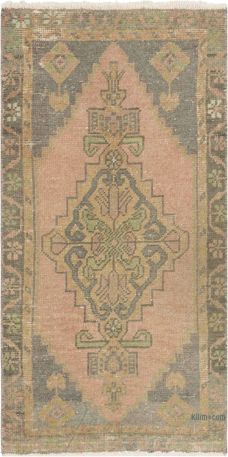 El Dokuma Vintage Halı - 50 cm x 96 cm - K0083242