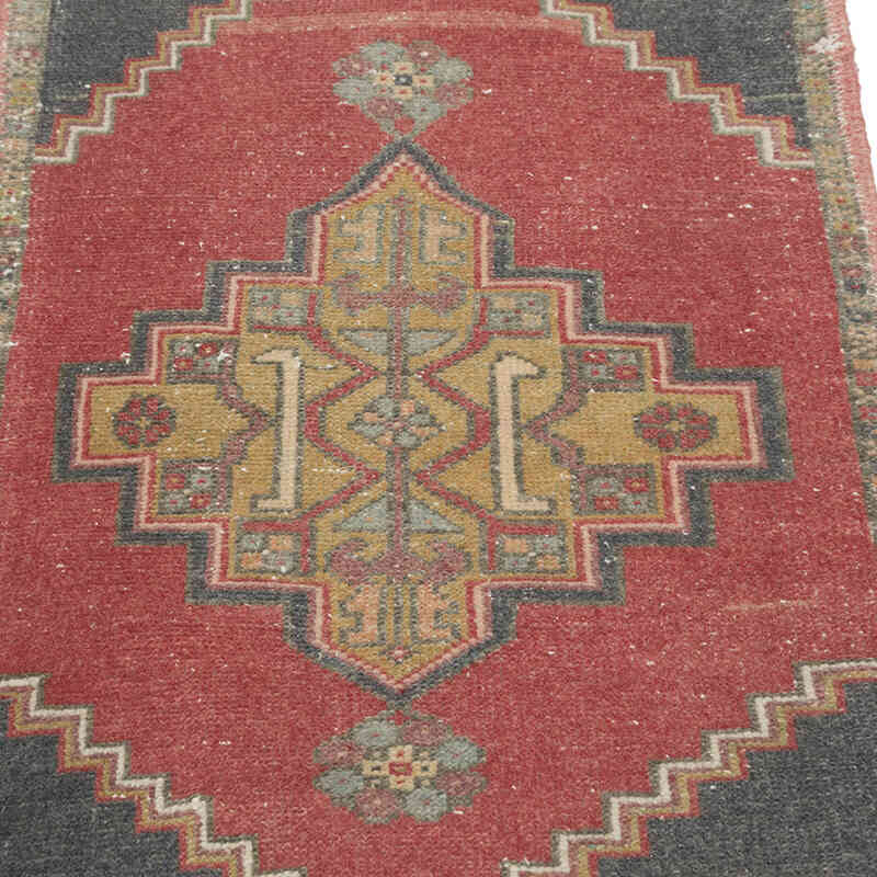 El Dokuma Vintage Halı - 56 cm x 86 cm - K0083243