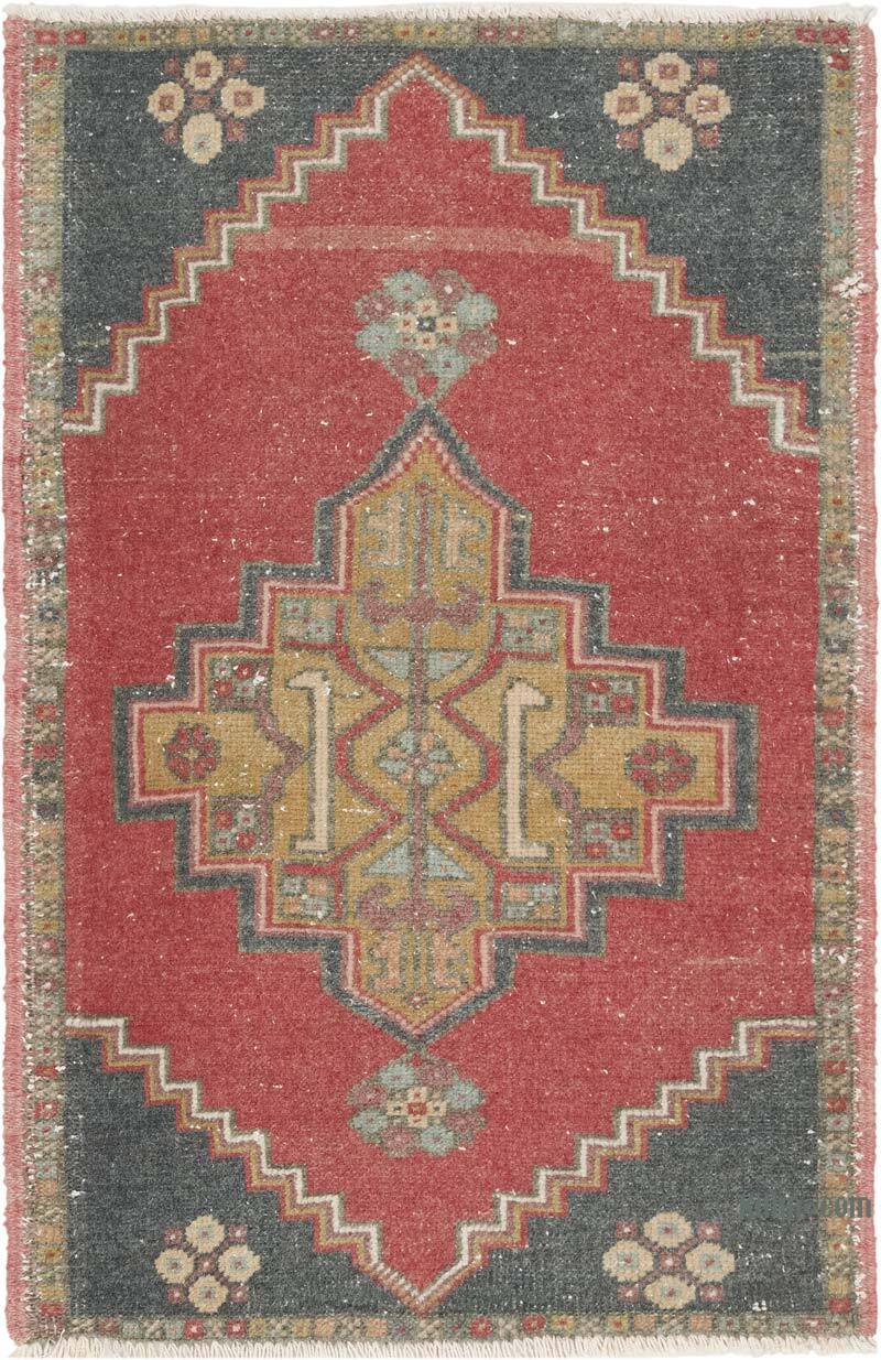 El Dokuma Vintage Halı - 56 cm x 86 cm - K0083243