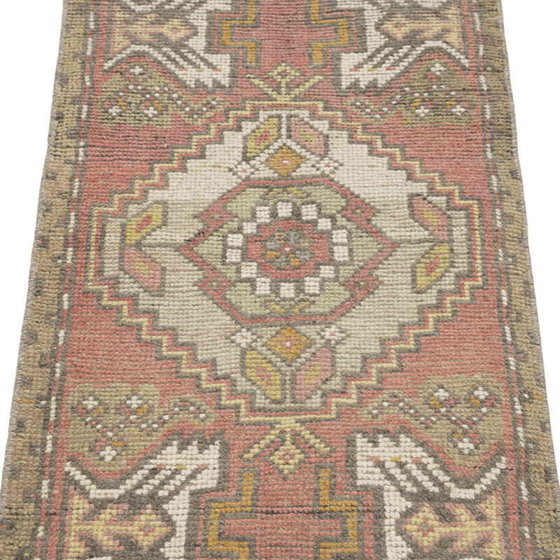 El Dokuma Vintage Halı - 47 cm x 95 cm - K0083244