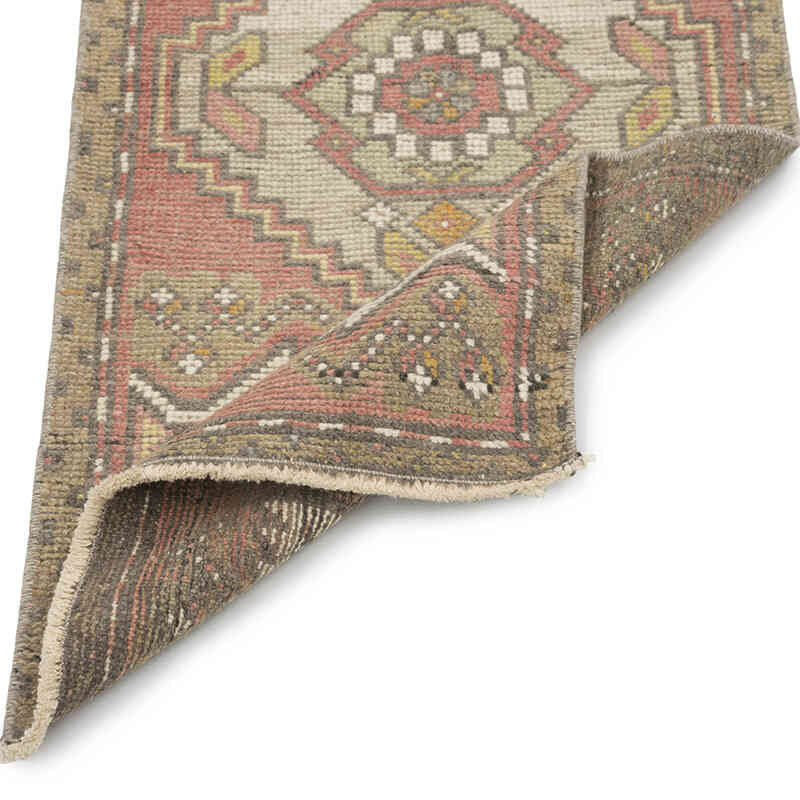 El Dokuma Vintage Halı - 47 cm x 95 cm - K0083244